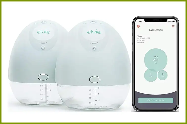 Elvie Pump Silent Wearable Breast Pump with App; Courtesy Amazon