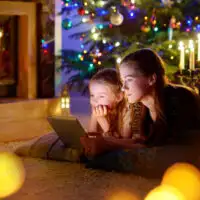 Kids Watching Christmas Movies