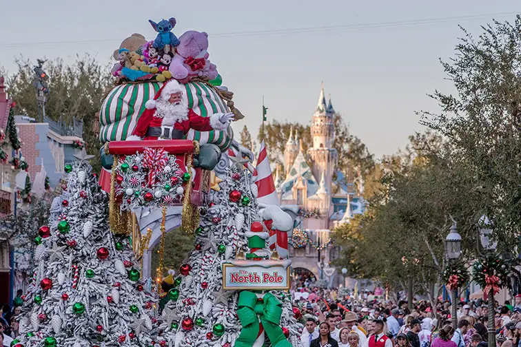 Christmas at Disneyland in California