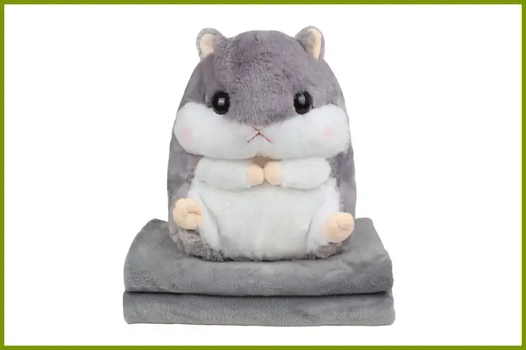 Kosbon 3 in 1 hamster plush Stuffed Animal/Pillow/Blanket