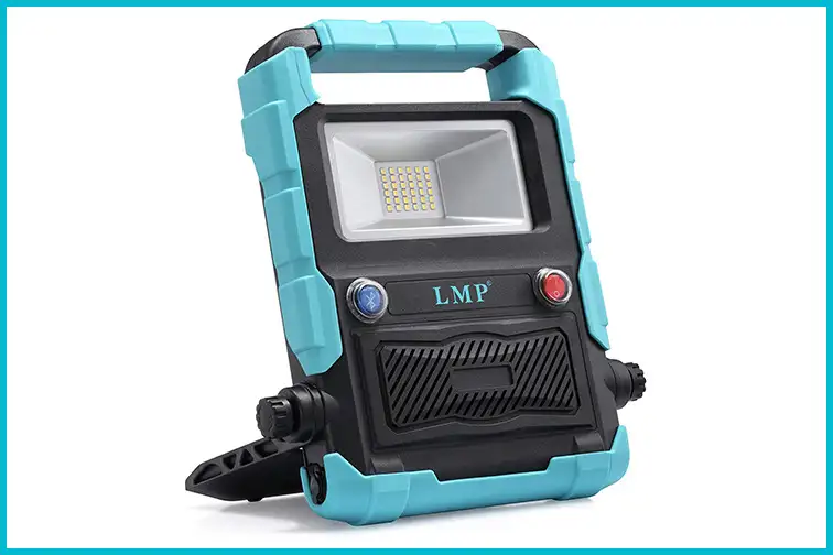 LMP Portable LED Work Light Bluetooth Speaker; Courtesy Amazon
