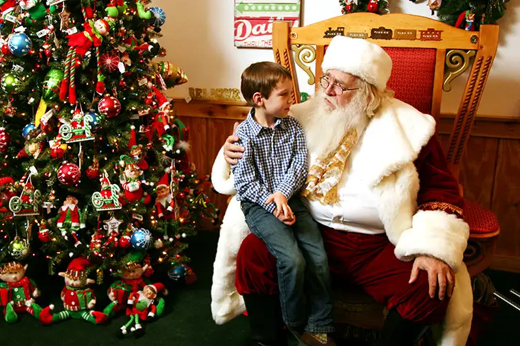 ind Santa at the Santa Claus Christmas Store and get your holiday wishes in early.; Courtesy Spencer County Visitors Bureau.