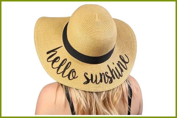 Funky Junque Embroidered Floppy Sun Hat