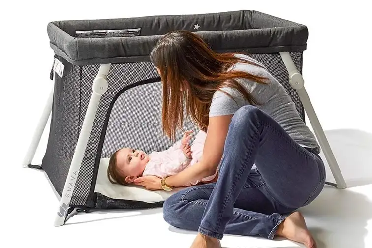 Guava Lotus Travel Crib; Courtesy Amazon