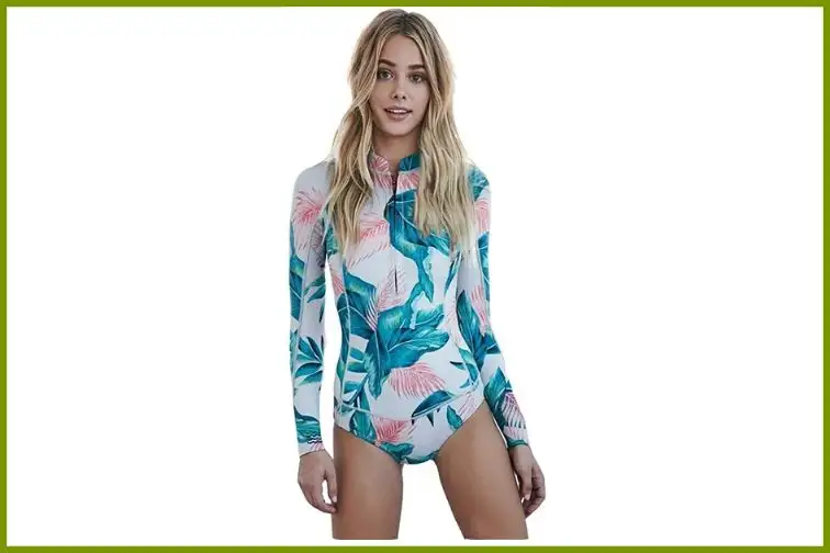 SimeShine Women's One Piece Long Sleeve Swimsuit