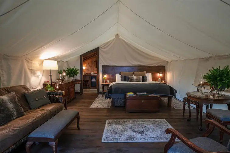Clayoquot Wilderness Resort Luxury Tent; Courtesy of Clayoquot Wilderness Resort