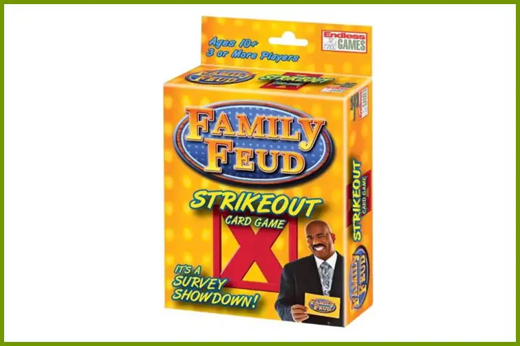 Family Feud Strikeout Family Card Game; Courtesy of Walmart 