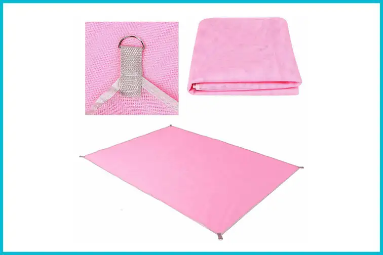 Pink Beach Blanket; Courtesy of Walmart