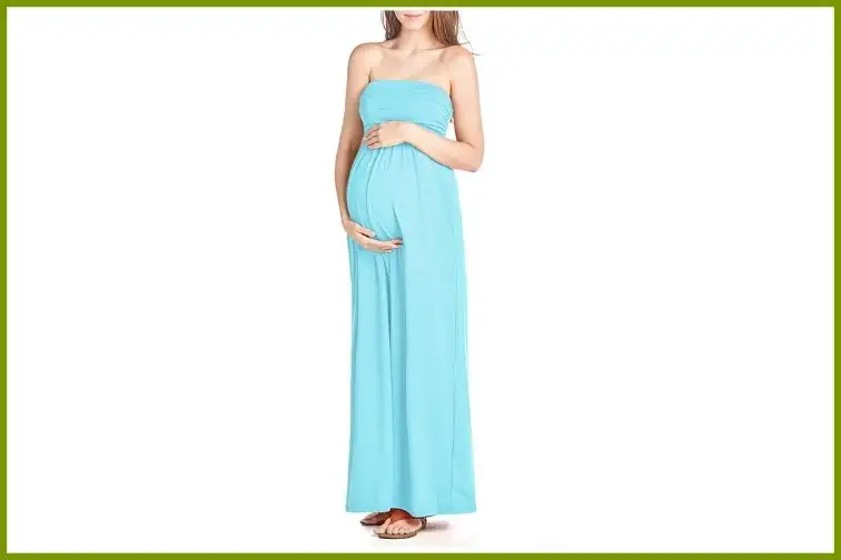 Beachcoco Women’s Maternity Comfortable Maxi Tube Dress