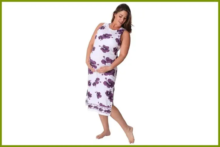 Ingear Maternity Beach Cotton Tank Dress Cover Up