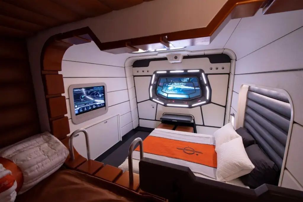 Even the Rooms Resemble (Intergalactic) Cruise Ship Cabins