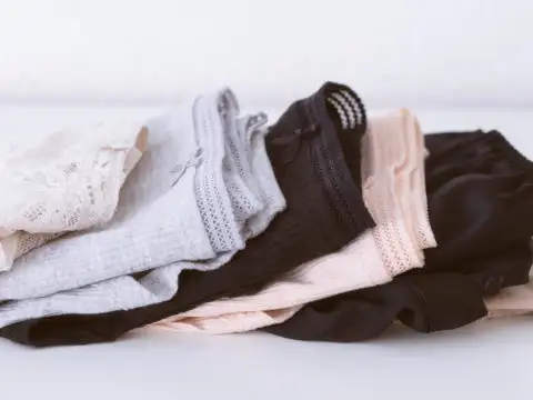 Stack of different colored underwear