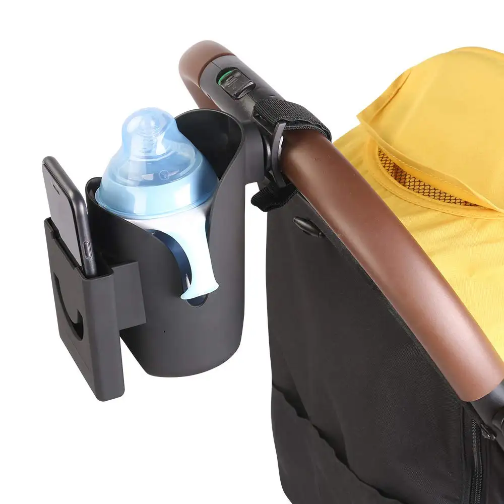 Babyfond 2 in 1 Universal Stroller Cup Holder attached to a stroller