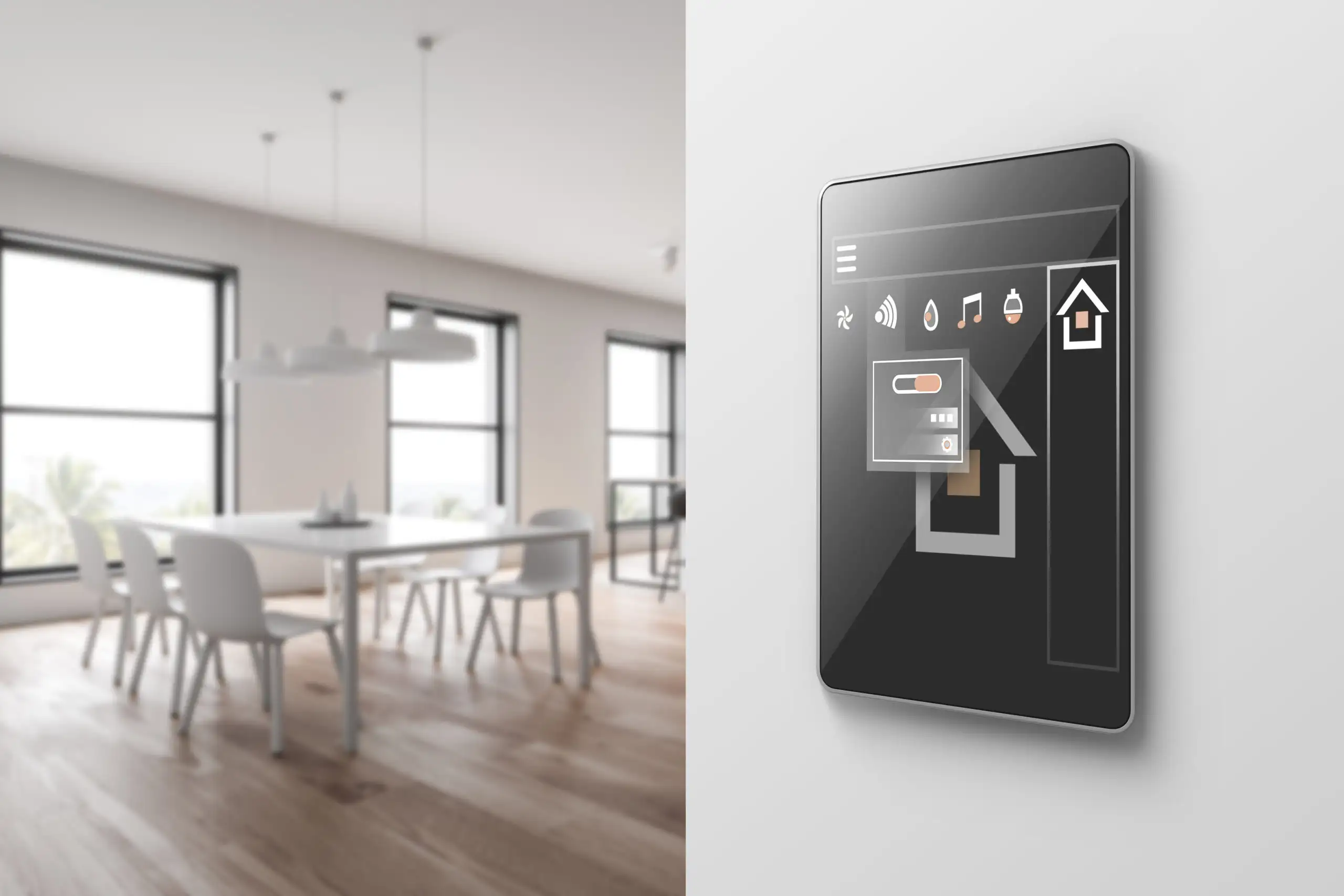 iPad control panel in smart home