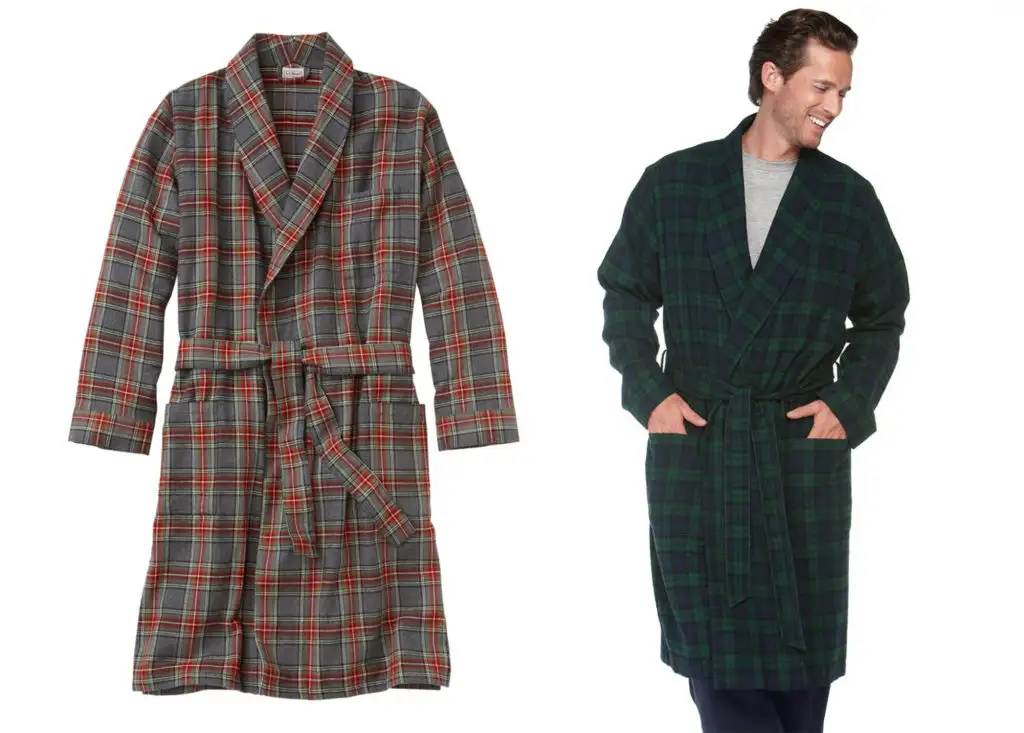 L.L. Bean Men’s Scotch Plaid Flannel Robe 