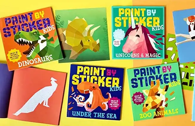 A selection of Paint by Sticker books available on Amazon