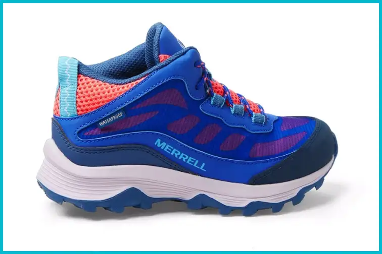 Merrell Moab Speed Mid Waterproof Hiking Boots in blue